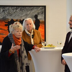 Mag. Ingeborg Pock, Kunstpädagogin, Künstlerin und Mitglied der Gruppe 77, Margret Hofmann und der Maler