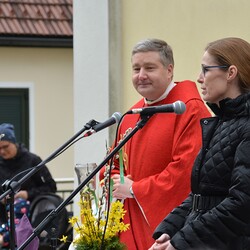 Pfarrer Claudiu Budău , Tanja Fassolter vom Generationentreff