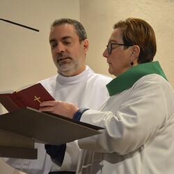 César Cabeza mit Susanne Linhardt