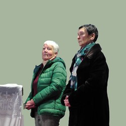 Mesnerin Rosa Jaunegg und Organistin Anneliese Winter